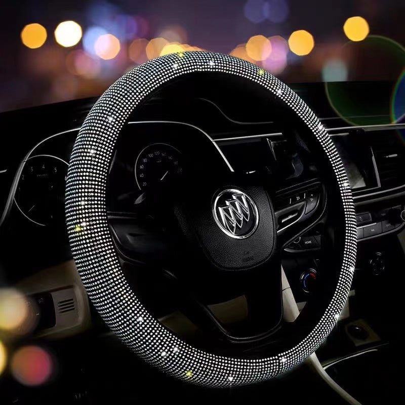 Diamond-Studded Steering Wheel Cover - All-Season Comfort