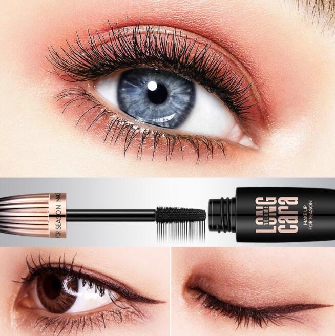 Premium 4D Silk Fiber Mascara: Long, Curled, Waterproof Lashes