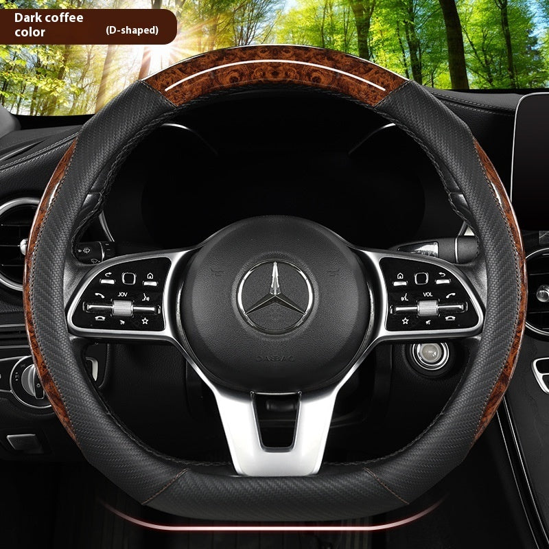 Steering Wheel New Year Crystal Car Cover Leather Modification