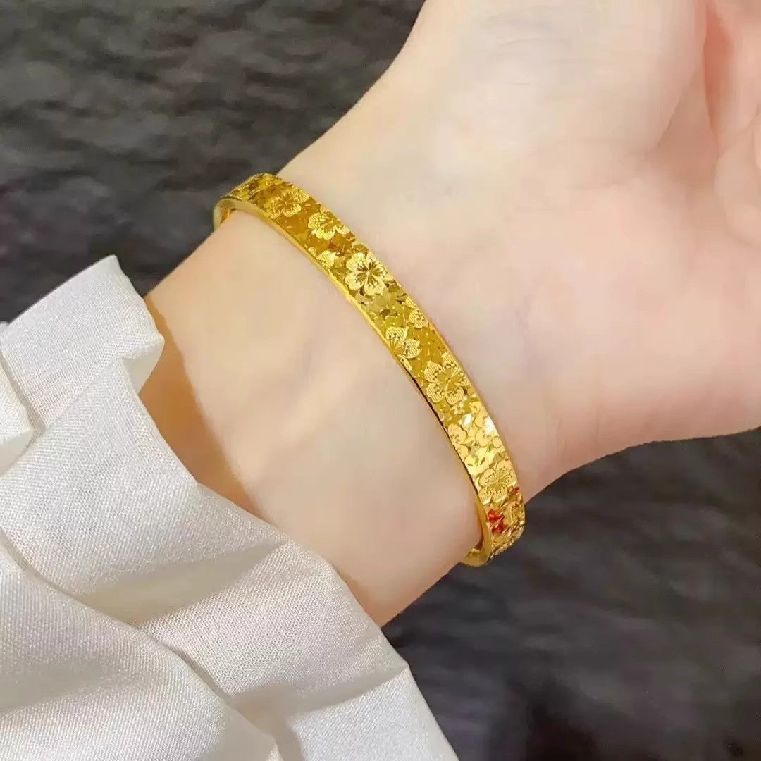 Sakura Crushed Ice Bracelet For Women Solid High-End Crushed Style