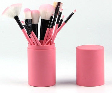 Essential 12-Piece Makeup Brush Collection for Face & Eyes