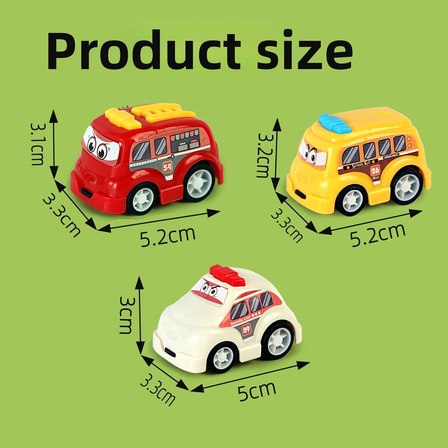 Mini Cartoon Pull-Back Engineering Toy Car