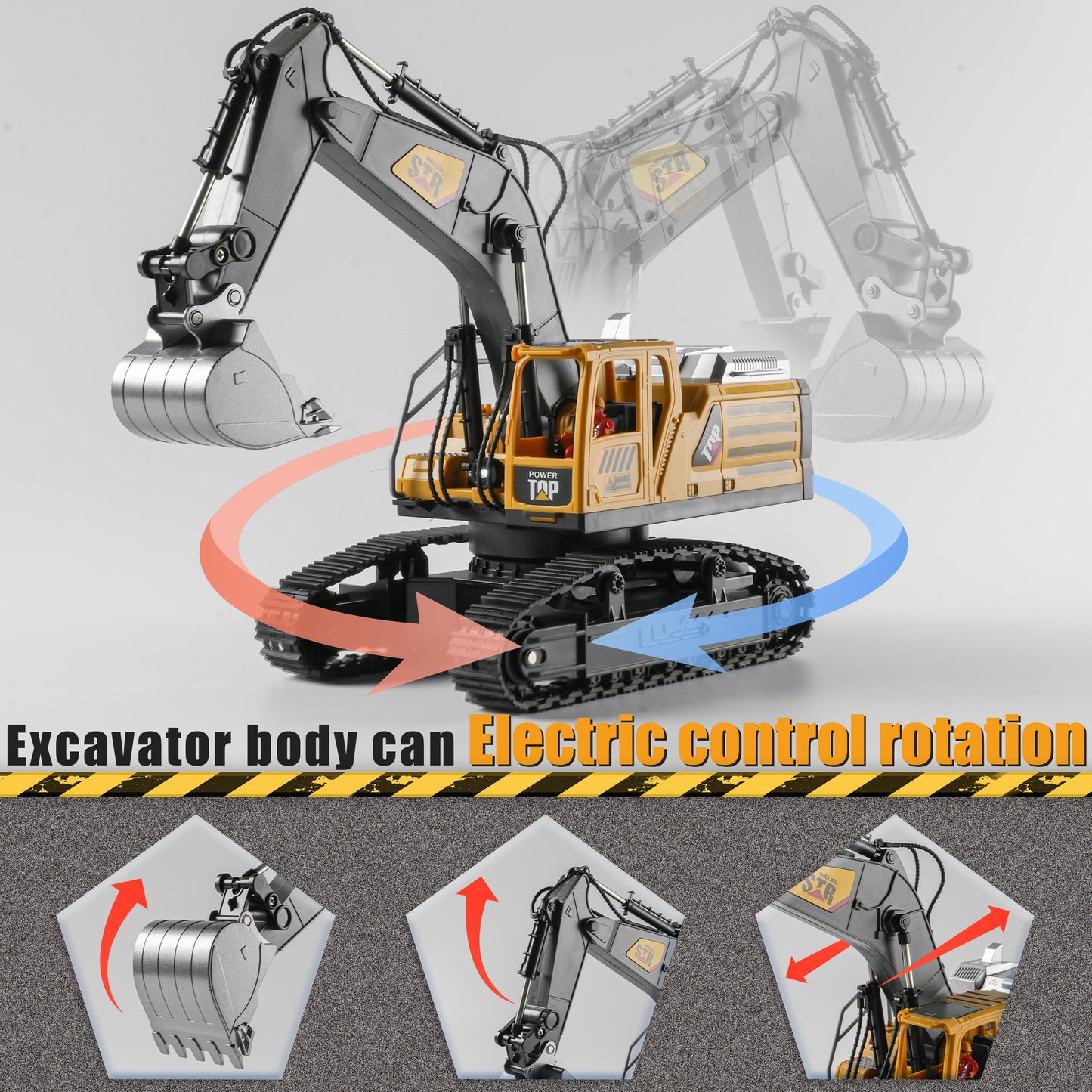 Battery-charging remote-controlled vehicle engineering vehicle