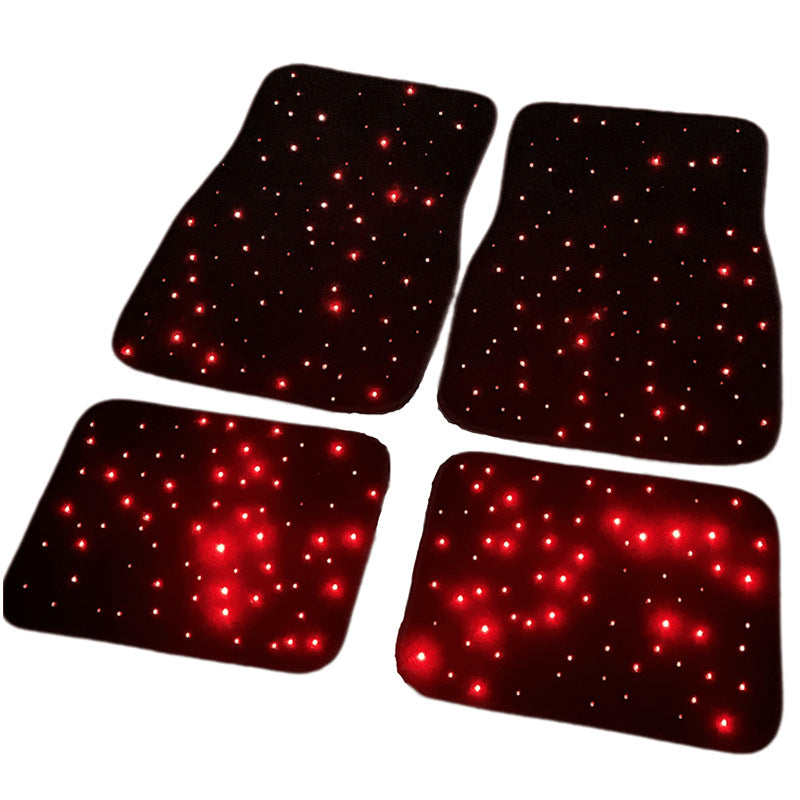 Fiber Optic Car Foot Mats with Voice Control