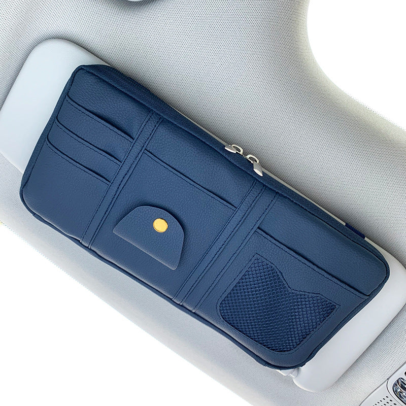 Premium Leather Car Visor Organizer