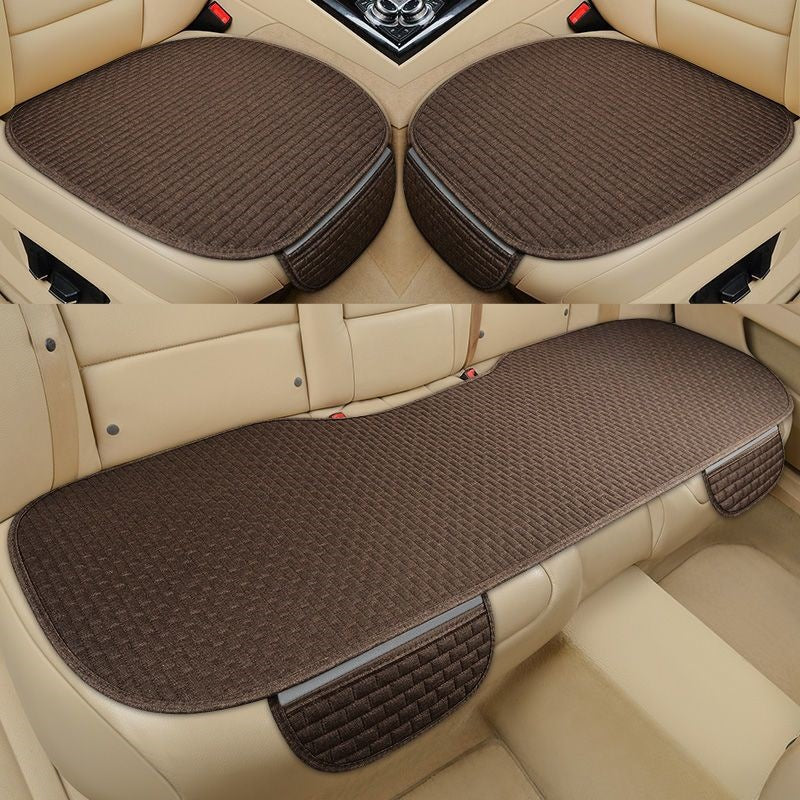 Linen Car Cushion Four Seasons Universal Single Piece Three Piece Set