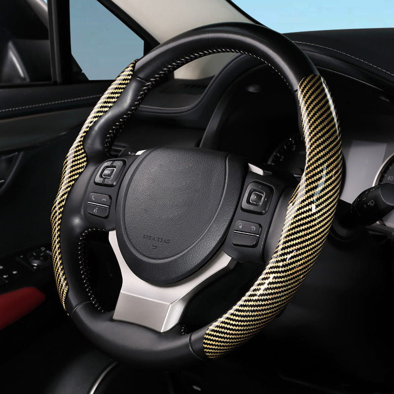 Carbon Fiber Pattern Steering Wheel Cover