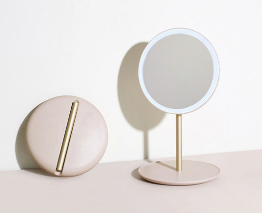 Premium Folding LED Makeup Mirror with Daylight Illumination