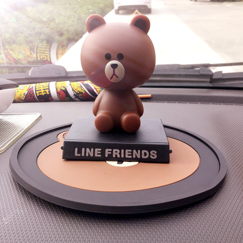 Silicone Anti-Slip Car Mat with Cartoon Bear Design