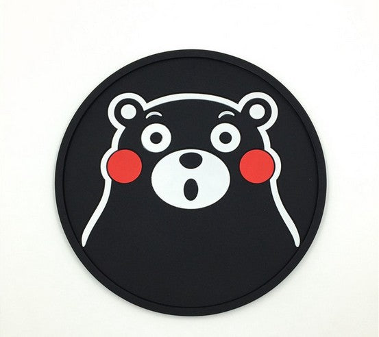 Silicone Anti-Slip Car Mat with Cartoon Bear Design