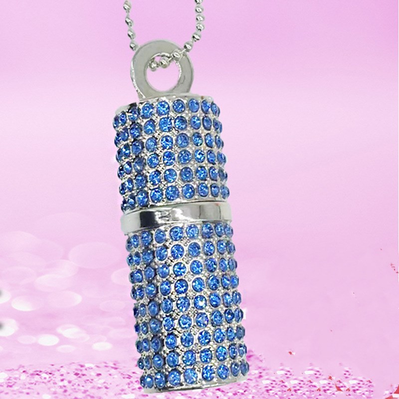 Crystal Cylinder Lipstick USB Flash Drive