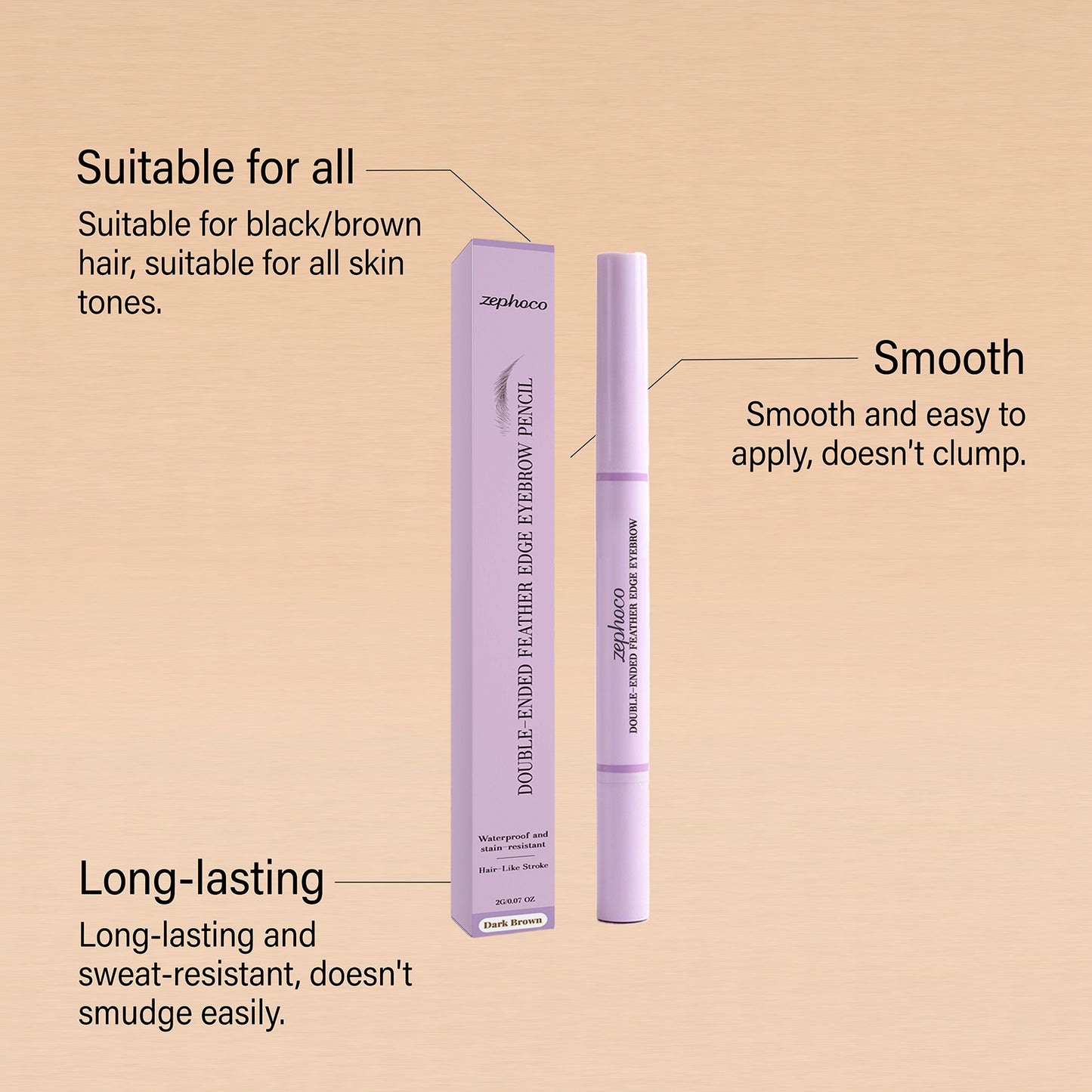 Double-headed Wild Eyebrow Pencil