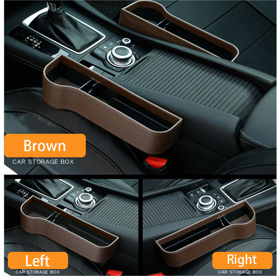 Premium Leather Car Storage Organizer