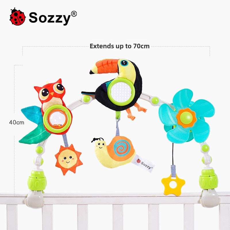 Sozzy Baby Stroller Toy and Crib Accessory for Sensory Development and Infant Engagement