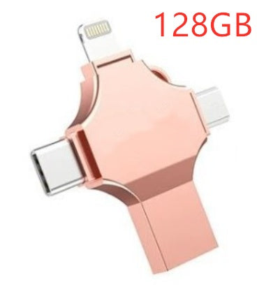 Metal Mobile Phone U Disk 4-in-1 Flash Drive