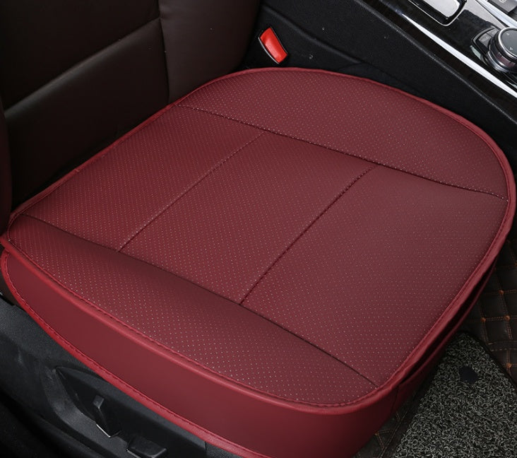 Premium Bamboo Charcoal & Leather Car Seat Cushion