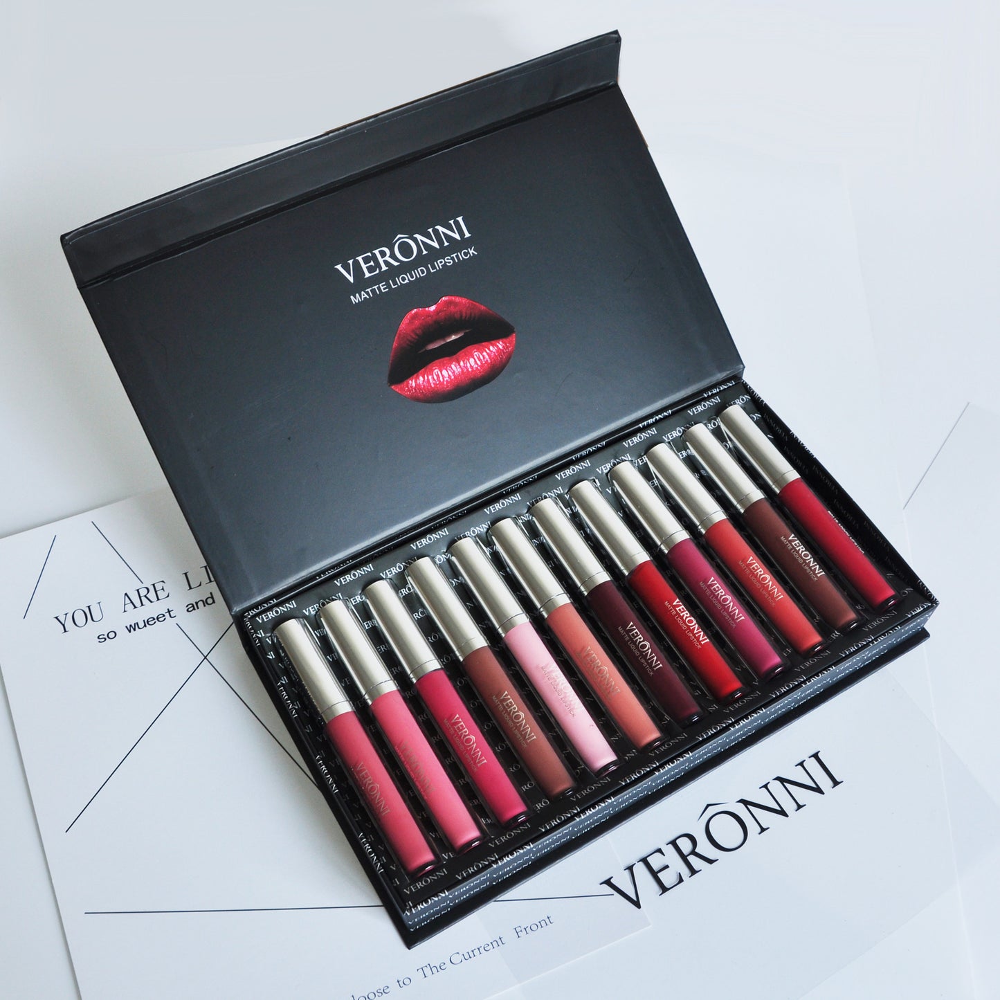 Elegant 12-Piece Long-Lasting Lipstick Gift Set