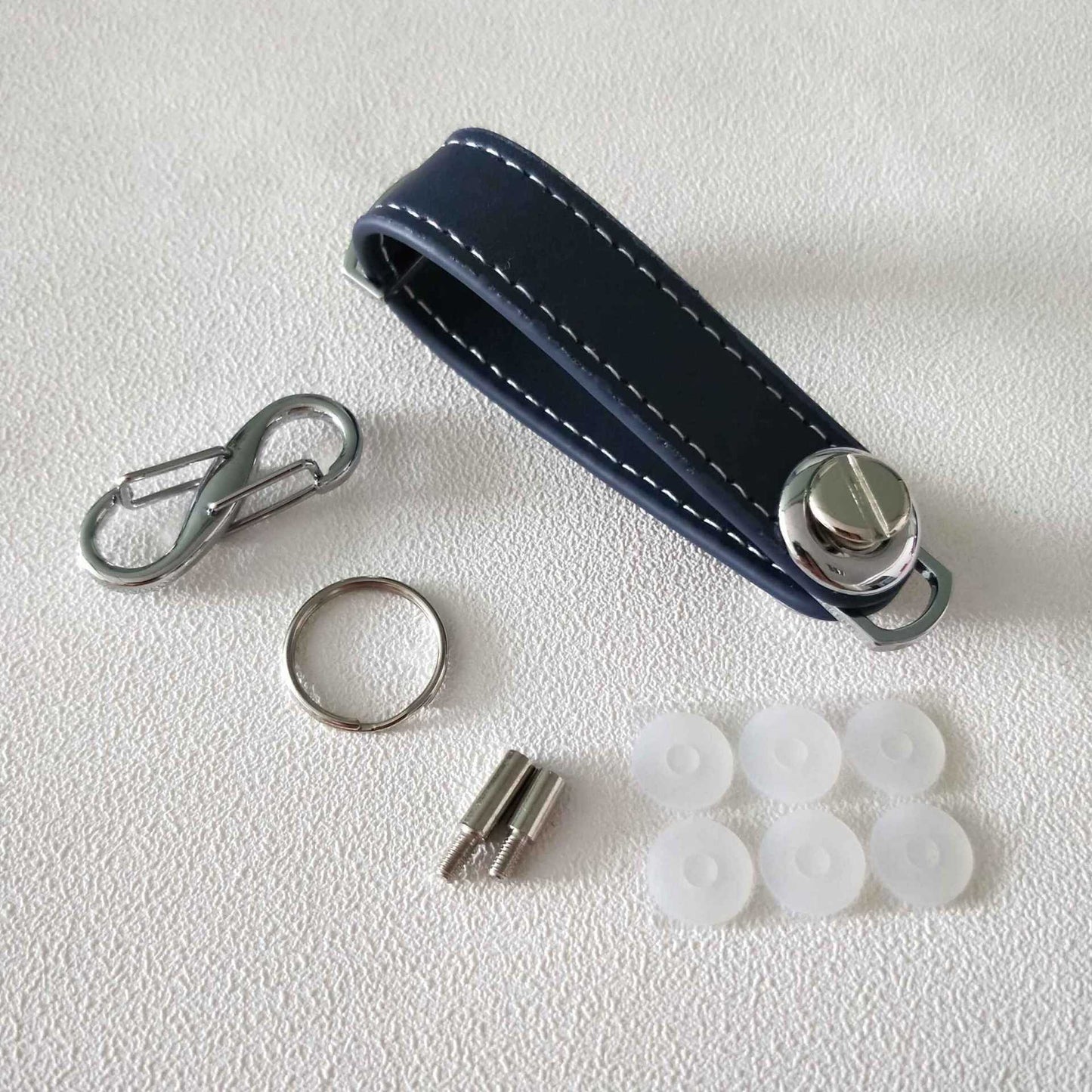 Premium Leather & Metal Keychain Key Organizer