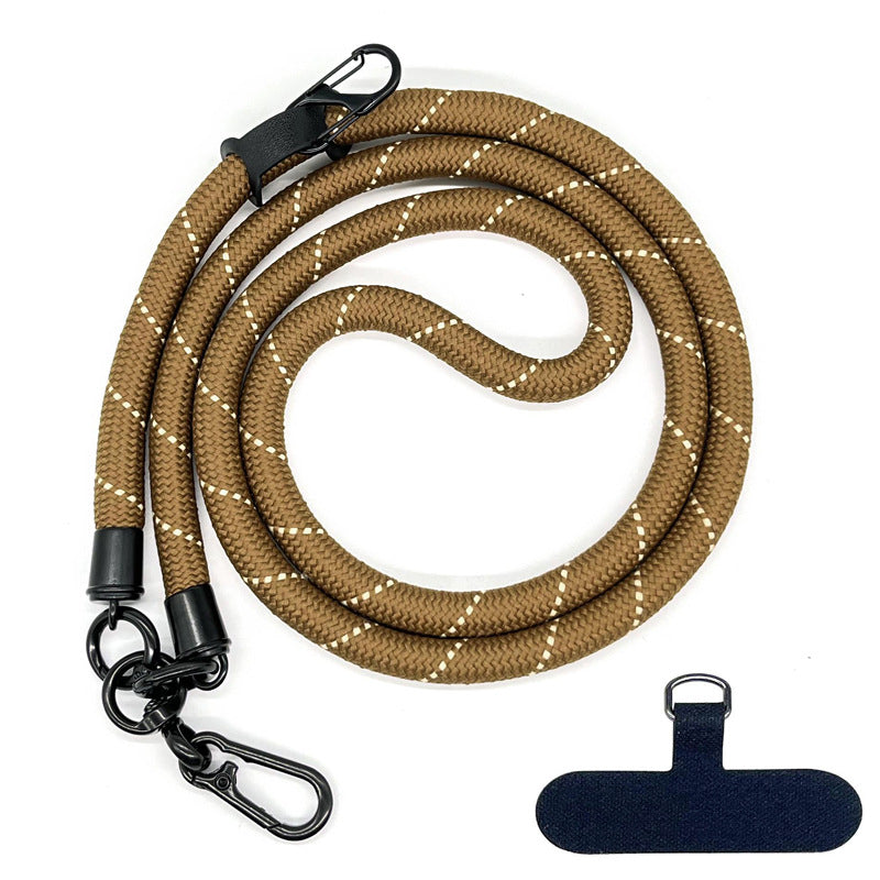 10MM Climbing Rope Mobile Phone Lanyard Gasket Adjustable Crossbody Mobile Phone Strap Camera Strap Rope Anti-lost Neck Rope