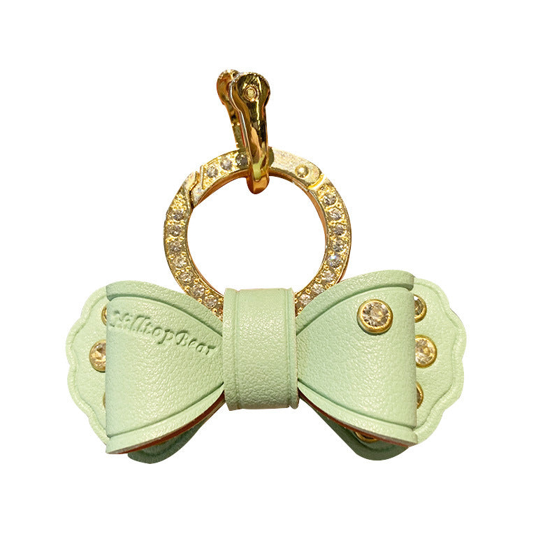 Alloy Diamond Bow Keychain Handbag Pendant