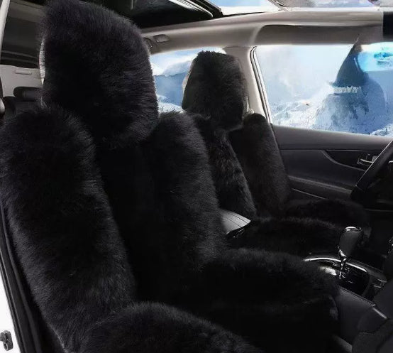 Premium Wool & Cashmere Car Seat Cushion for Winter