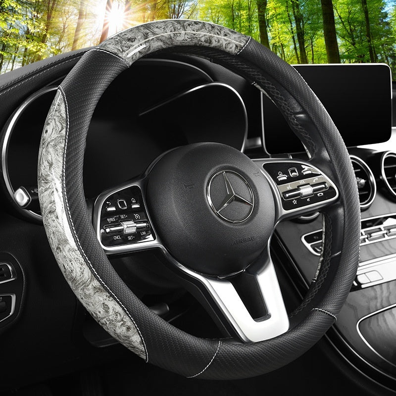 Steering Wheel New Year Crystal Car Cover Leather Modification