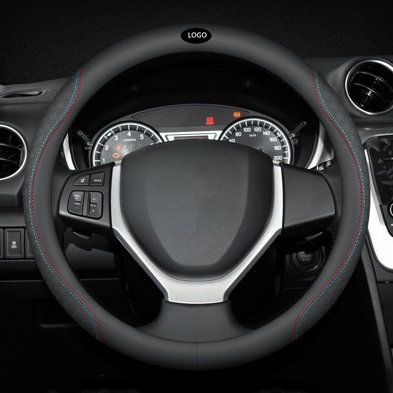 Four Seasons Universal Napa Leather Car Steering Wheel Cover