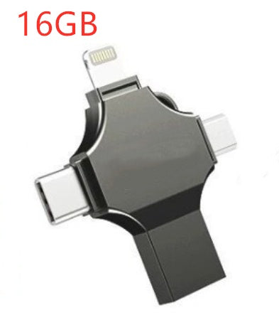Metal Mobile Phone U Disk 4-in-1 Flash Drive