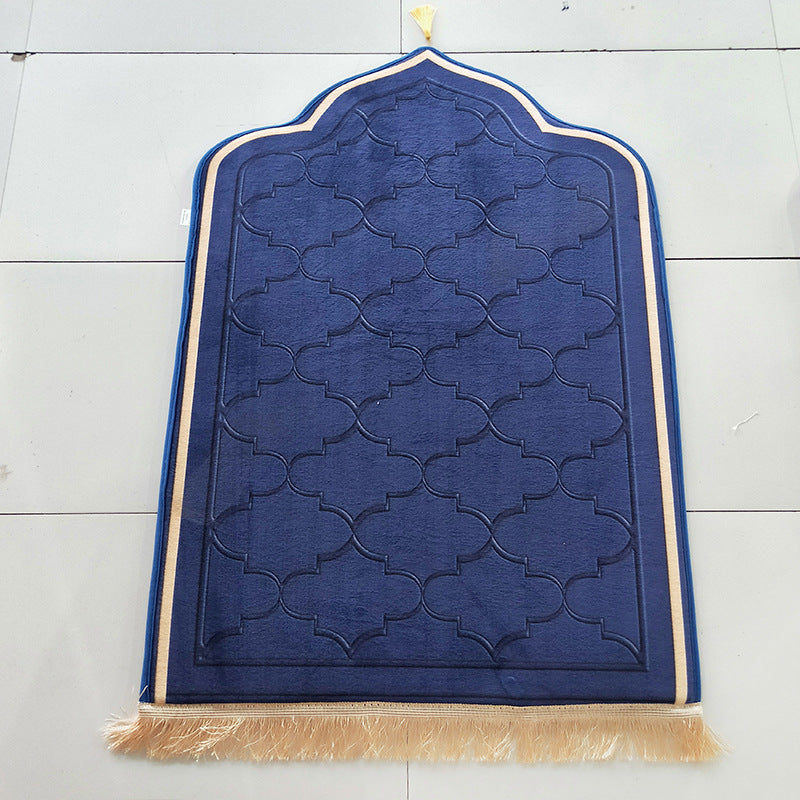 Simple Washable Flannel Printed Sponge Plaid Carpet