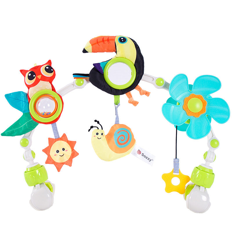 Sozzy Baby Stroller Toy and Crib Accessory for Sensory Development and Infant Engagement
