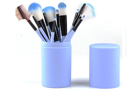 Essential 12-Piece Makeup Brush Collection for Face & Eyes