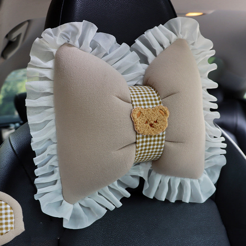 Pure Cotton Cartoon Car Breathable One-piece Linen Fabric Seat Cushion