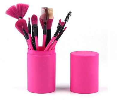 Essential 12-Piece Makeup Brush Collection for Face & Eyes
