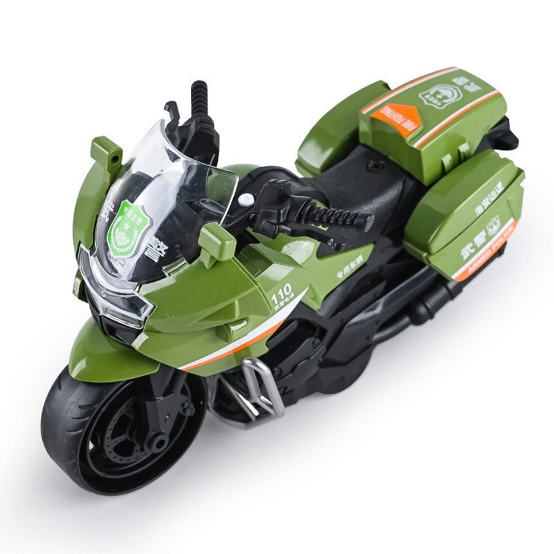 Inertial motorcycle toy motorcycle model
