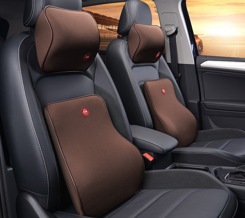 Premium Car Neck & Lumbar Support Pillow Set