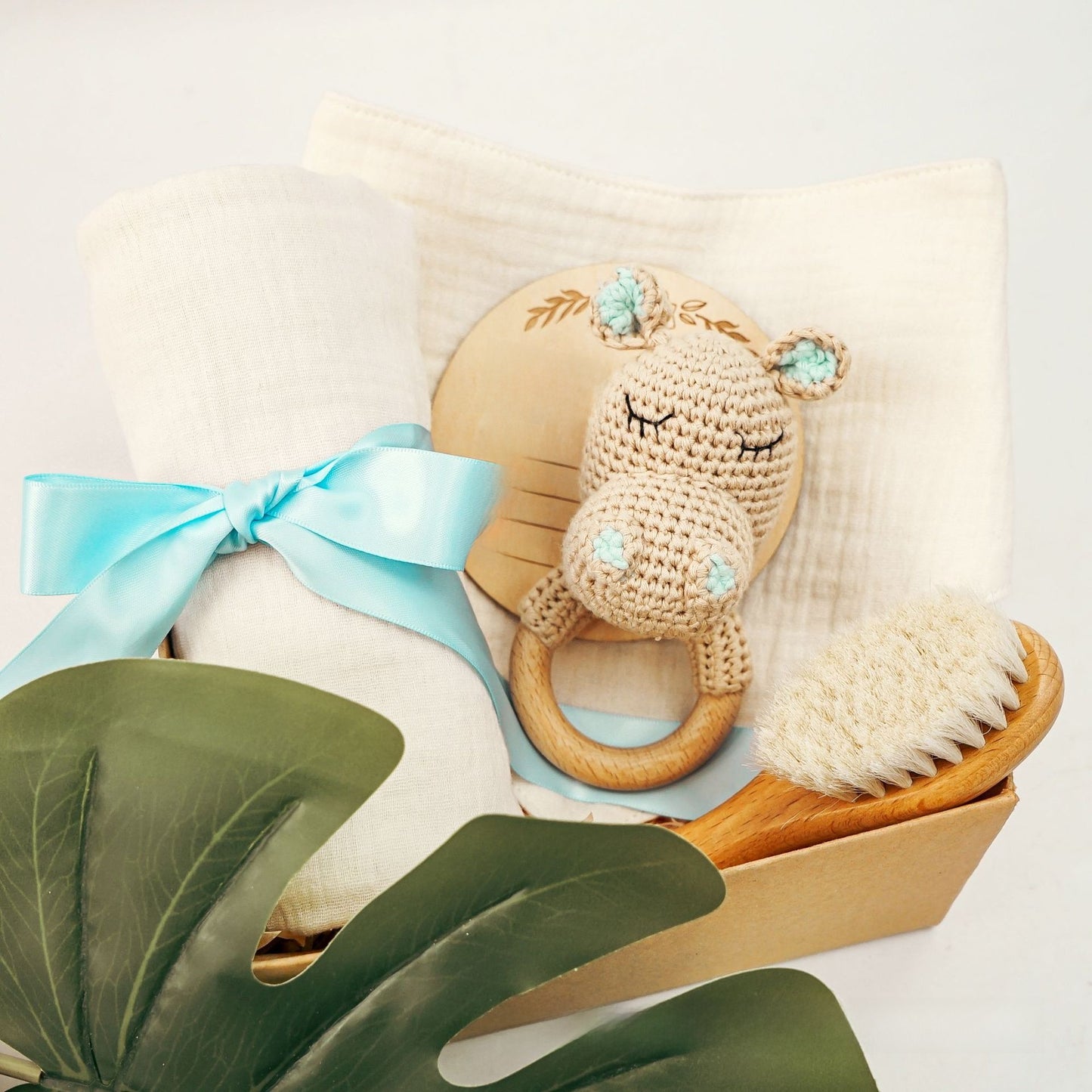 Pure Cotton Crochet Baby Rattle Toys Gift Set