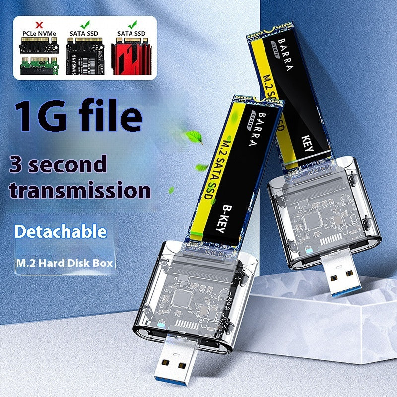 Creative Transparent Solid State Mobile Hard Disk Box with USB Interface