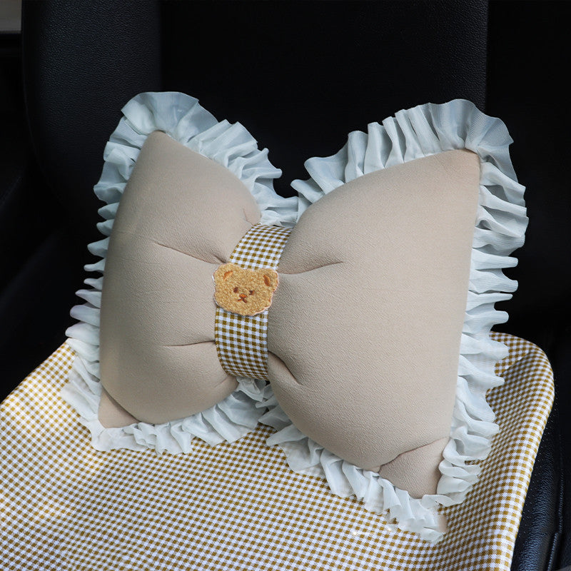 Pure Cotton Cartoon Car Breathable One-piece Linen Fabric Seat Cushion