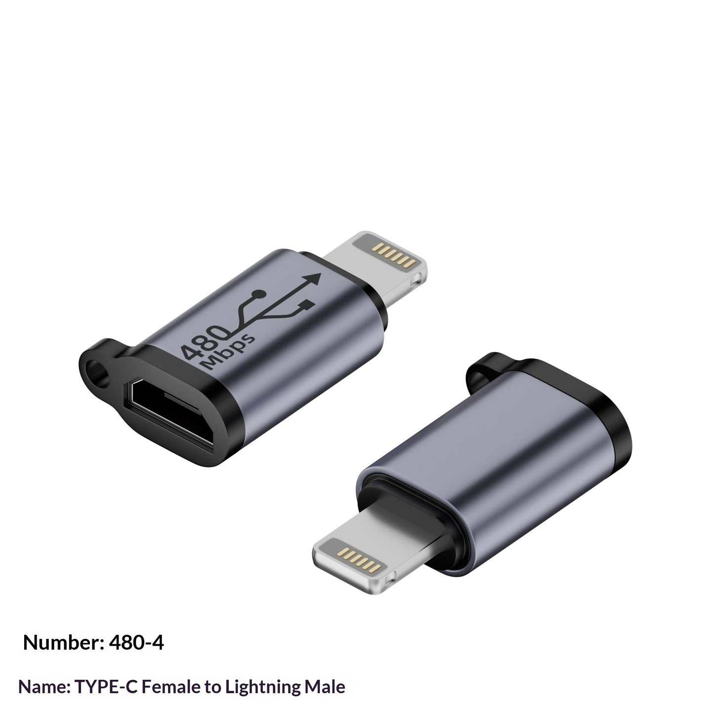 480 Adapter Series: USB to Mini V3/Type-C Adapter with Fast Charging & Data Sync