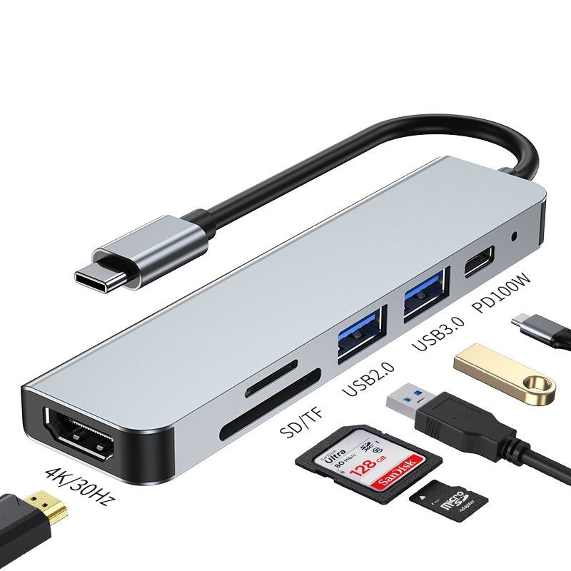 Portable 6-in-1 Notebook and Tablet Expansion Dock