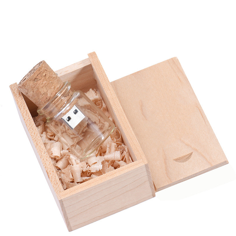 Personalized Wood Drift Bottle USB Flash Drive