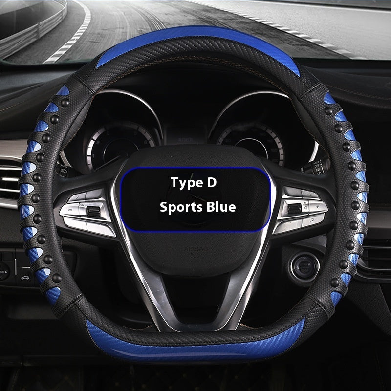 Premium Leather & Silicone Steering Wheel Cover