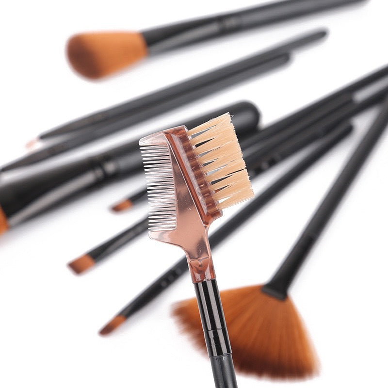 Essential 12-Piece Makeup Brush Collection for Face & Eyes