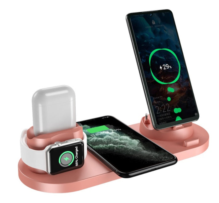 6 in 1 Wireless Charging Dock Station for iPhone and Smartwatch Fast Charging Pad