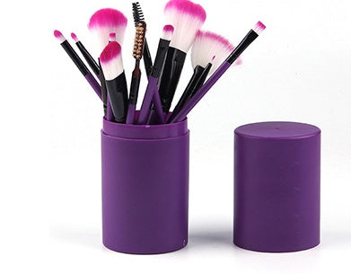 Essential 12-Piece Makeup Brush Collection for Face & Eyes