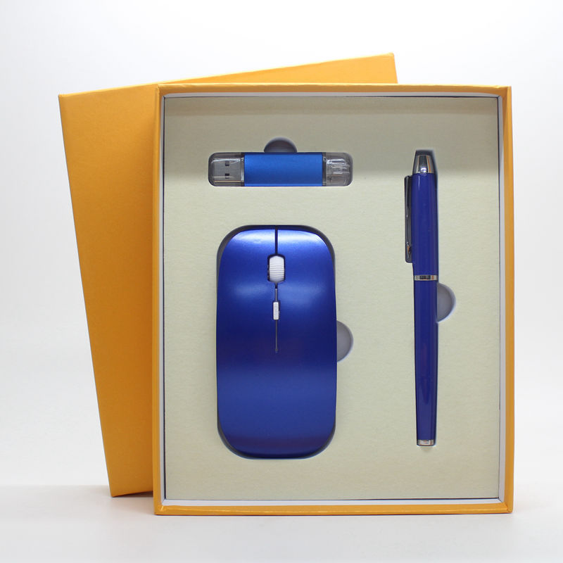 3-in-1 Wireless Mouse, U Disk & Pen Office Gift Set