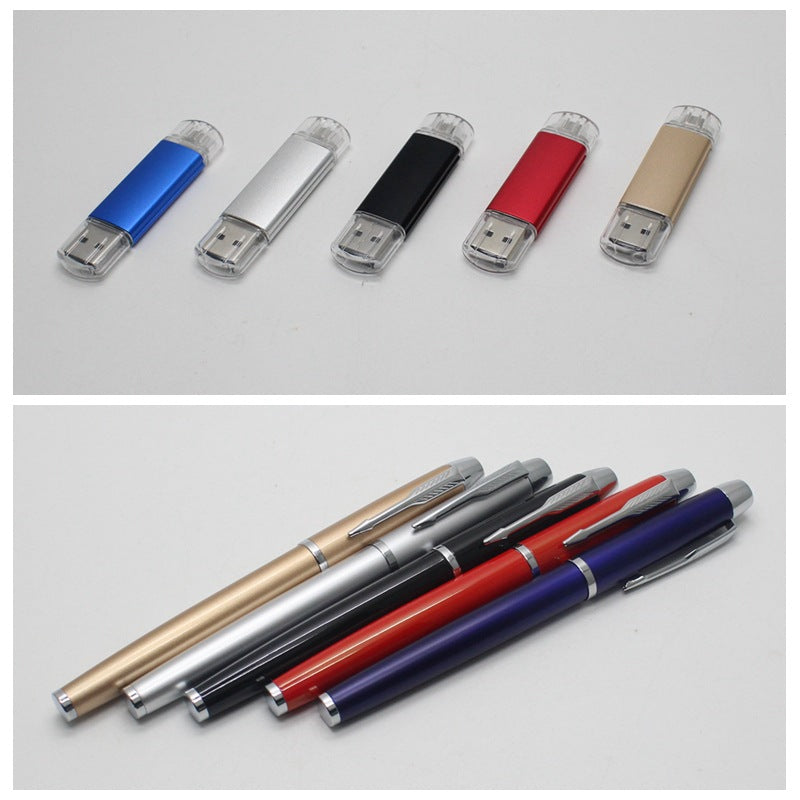 3-in-1 Wireless Mouse, U Disk & Pen Office Gift Set