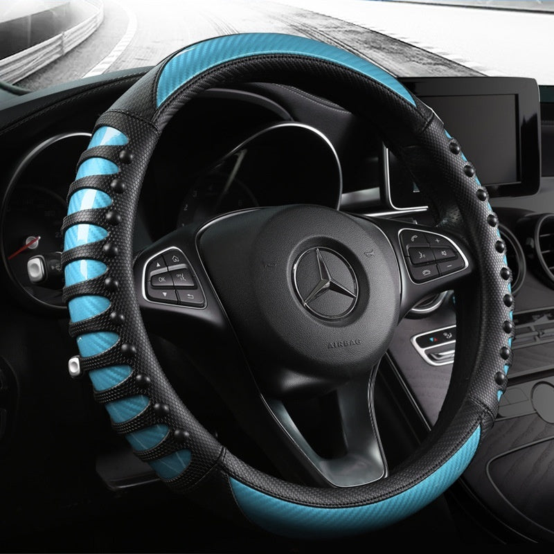 Premium Leather & Silicone Steering Wheel Cover