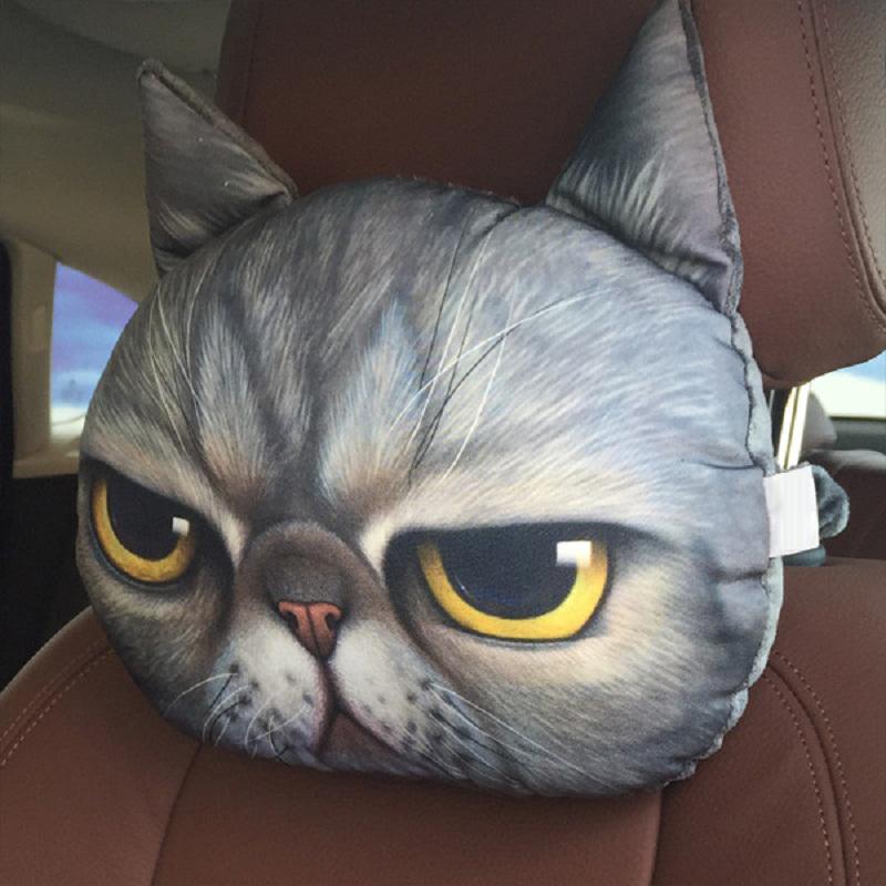 Cat Lovers Car Headrest Pillow