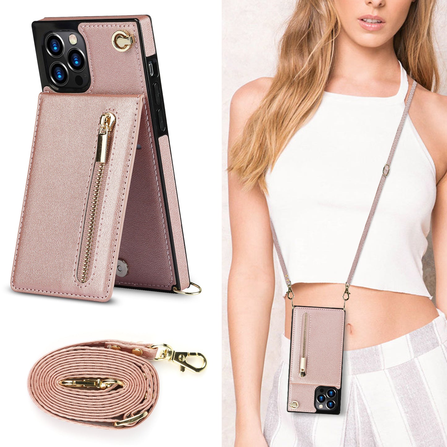 Premium Crossbody Zipper Phone Case